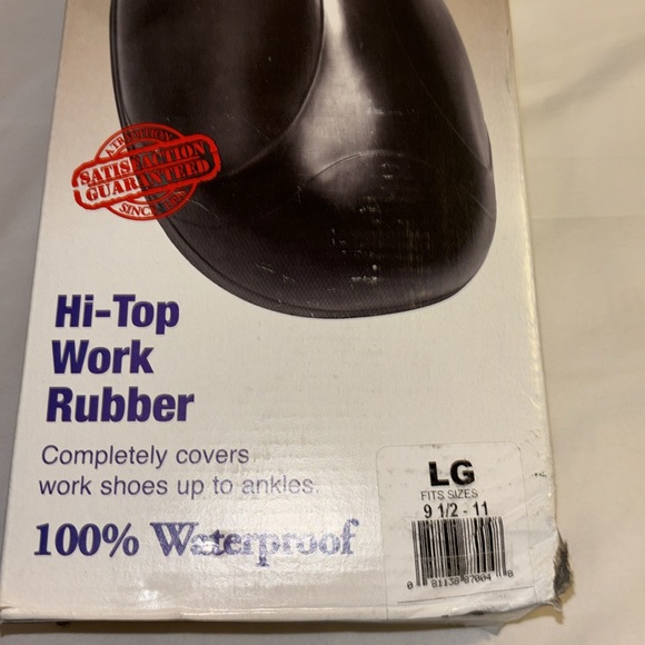 Tingley Weather Tuff Waterproof Stretch Rubber Overshoes Black Large 9.5-11 NWT - Picture 2 of 11